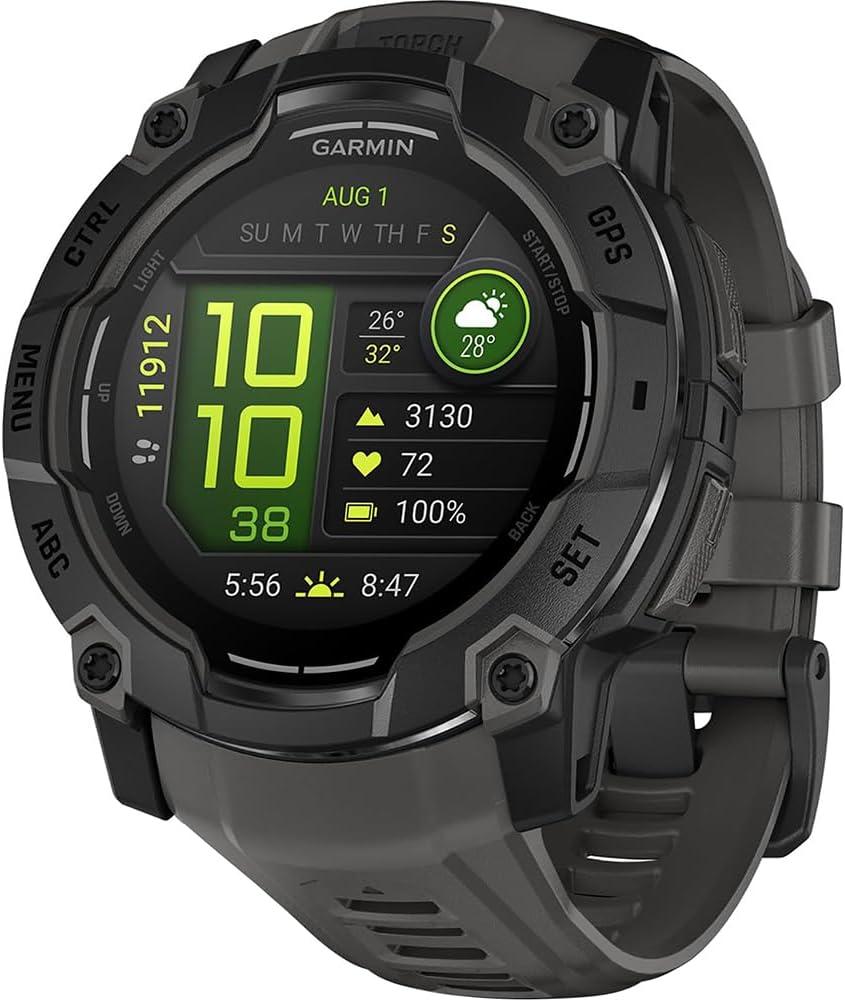 Garmin Instinct 3-50 mm Outdoor GPS Smartwatch, AMOLED, Black with Black Band
